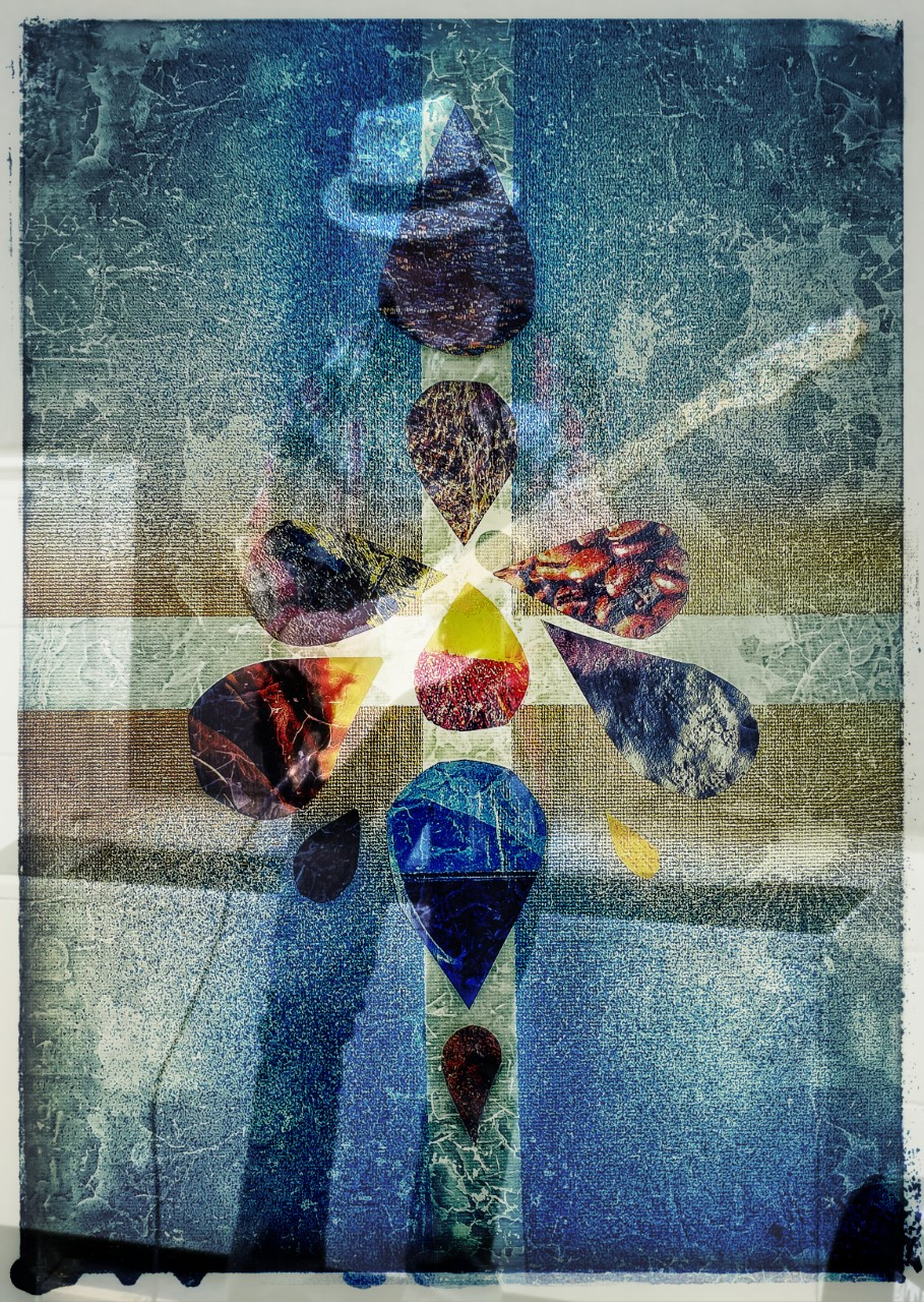Painted Abstract Collage by Grant Young Painted Abstract Collage by Grant Young